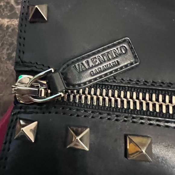 ❌SOLD❌ Valentino Garavani Rockstud VLOGO 85 Leather Platform Boots Size 39 - Picture 13 of 14